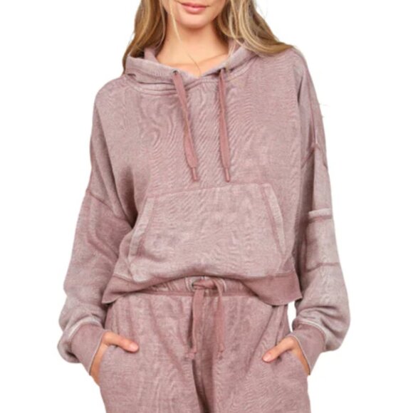 Preowned Vintage Havana Burnout Side Slit Hoodie - Picture 1 of 5